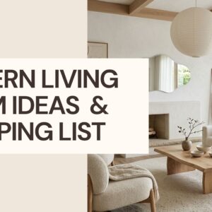 Warm Idea room Organic Modern Living Room Ideas | Aesthetic Home Decor & Shopping List