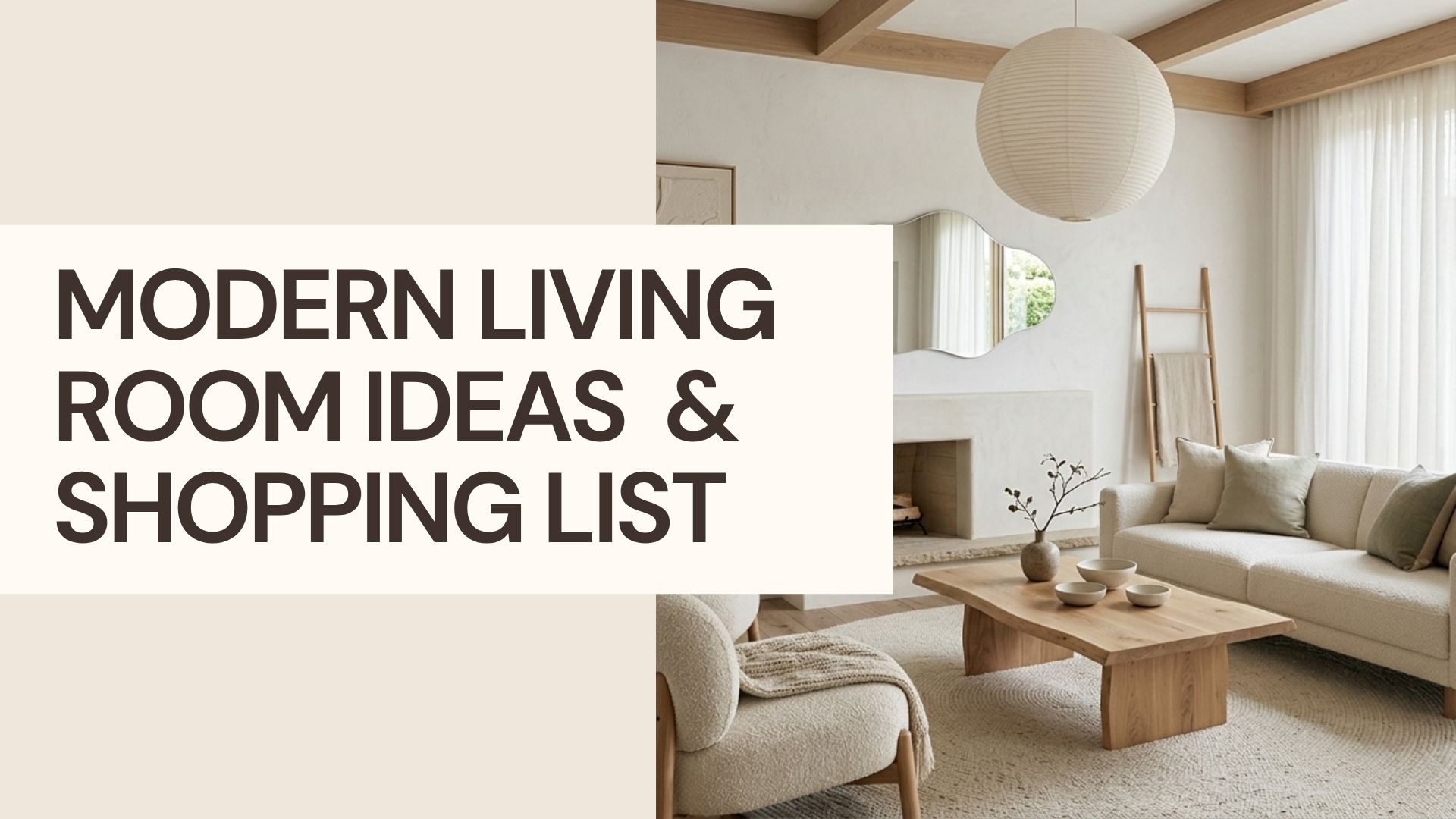 Warm Idea room Organic Modern Living Room Ideas | Aesthetic Home Decor & Shopping List